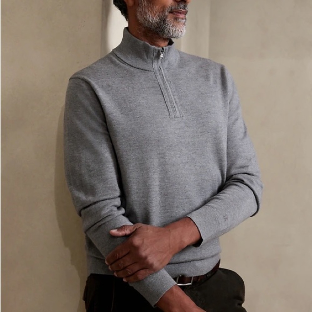 Banana Republic Cotton Quarter Zip